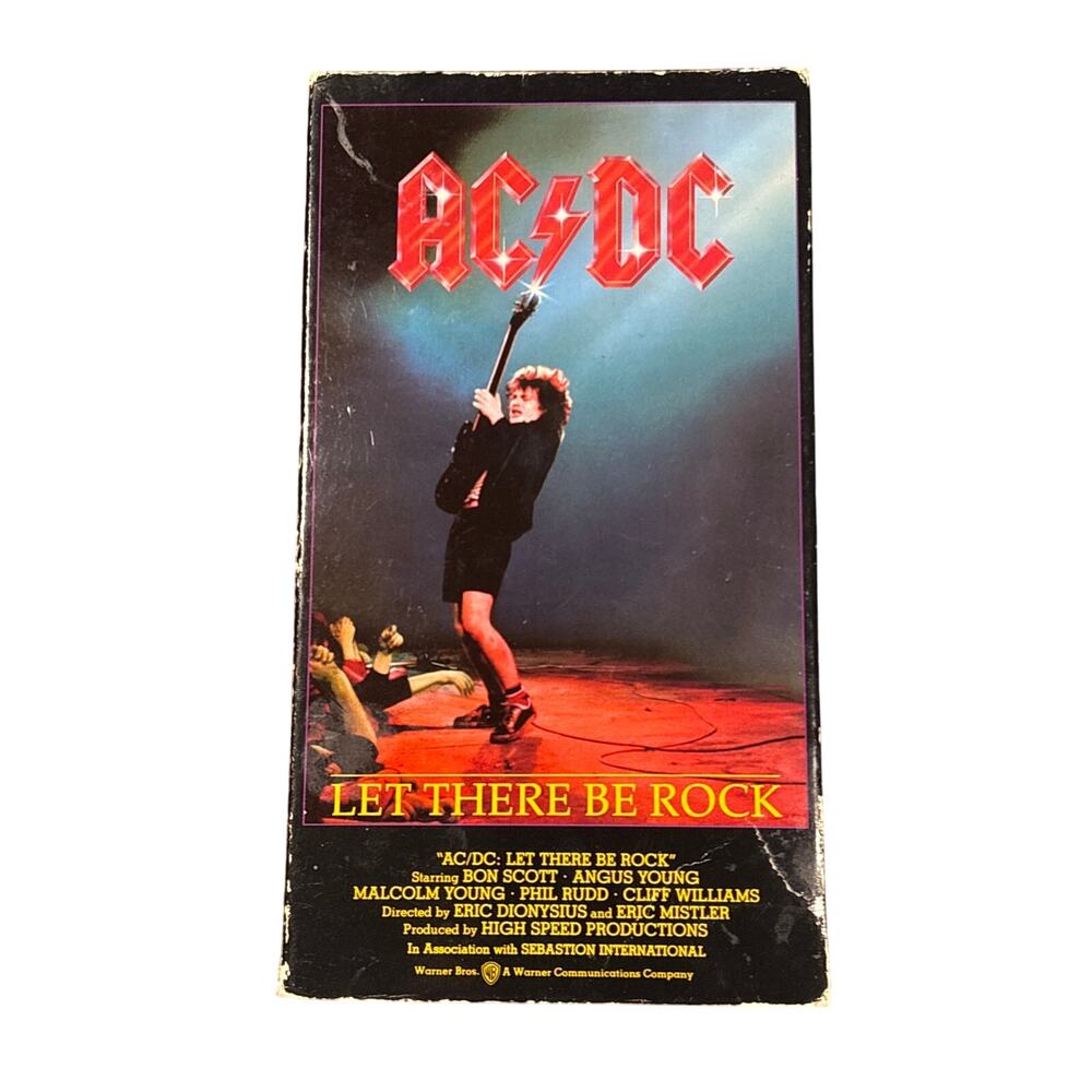 AC/DC - Let There Be Rock (VHS, 2000) 1980 Paris Concert Live tape rock video